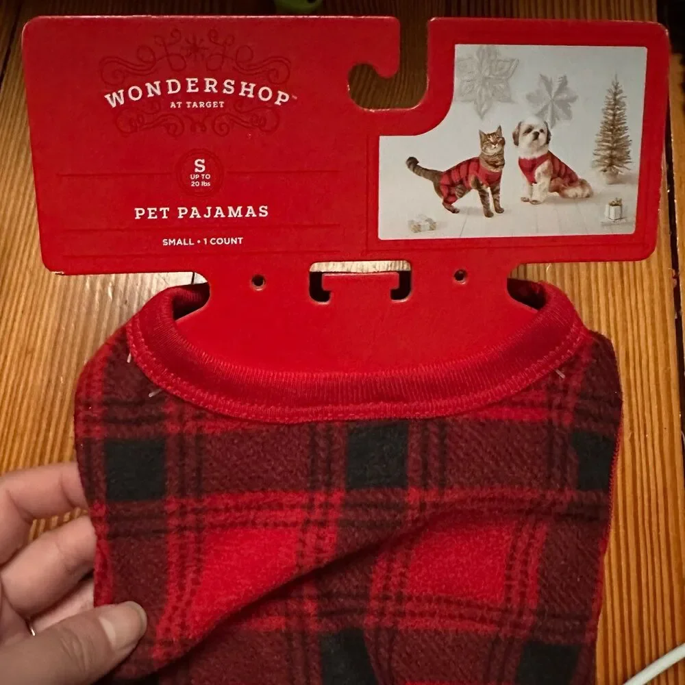 NEW Small plaid pet pajama